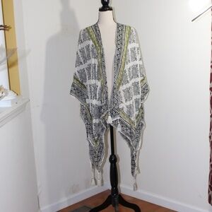 Vince Camuto, Topper Kimono Coverup Open Front with tassels